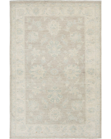 Serenity 3' 2" X 4' 11" Hand Knotted Wool Rug 3' 2" X 4' 11" (97 X 150) / Brown / Wool