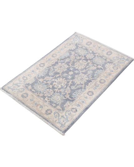 Serenity 2' 0" X 2' 11" Hand Knotted Wool Rug 2' 0" X 2' 11" (61 X 89) / Grey / Wool