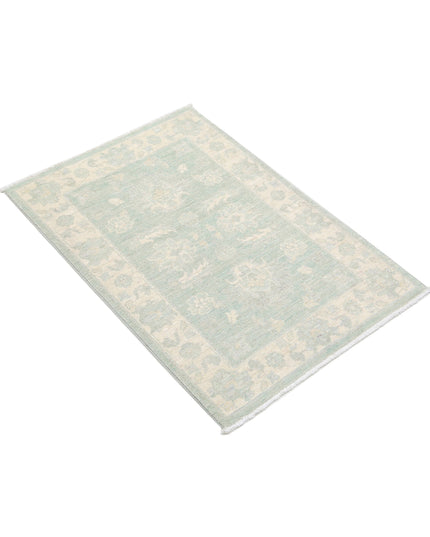 Serenity 2' 0" X 2' 11" Hand Knotted Wool Rug 2' 0" X 2' 11" (61 X 89) / Green / Wool