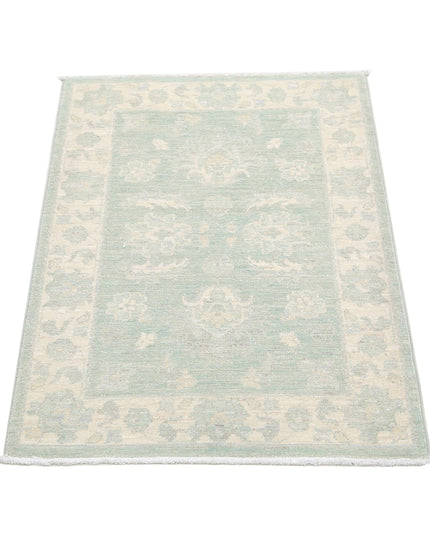 Serenity 2' 0" X 2' 11" Hand Knotted Wool Rug 2' 0" X 2' 11" (61 X 89) / Green / Wool