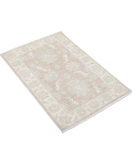 Serenity 2' 3" X 3' 3" Hand Knotted Wool Rug 2' 3" X 3' 3" (69 X 99) / Brown / Wool