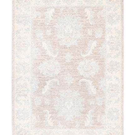 Serenity 2' 3" X 3' 3" Hand Knotted Wool Rug 2' 3" X 3' 3" (69 X 99) / Brown / Wool