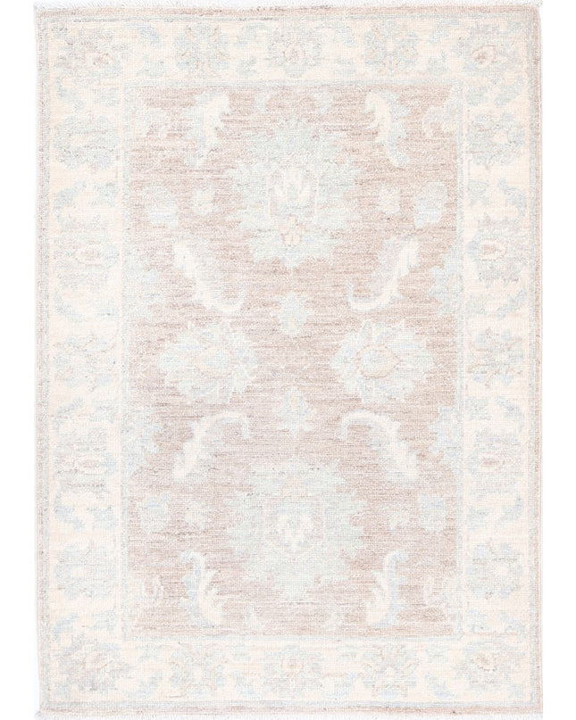 Serenity 2' 3" X 3' 3" Hand Knotted Wool Rug 2' 3" X 3' 3" (69 X 99) / Brown / Wool