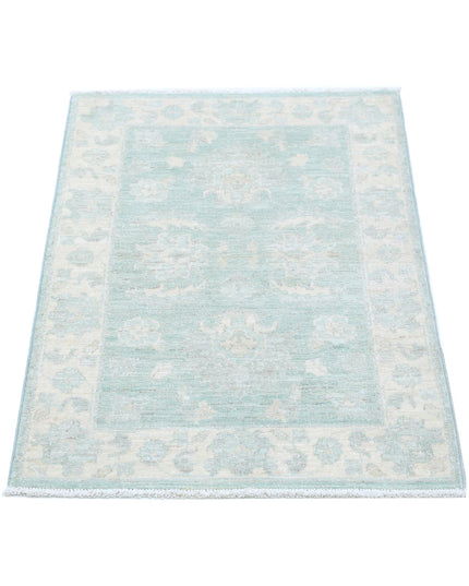 Serenity 2' 0" X 2' 11" Hand Knotted Wool Rug 2' 0" X 2' 11" (61 X 89) / Green / Wool