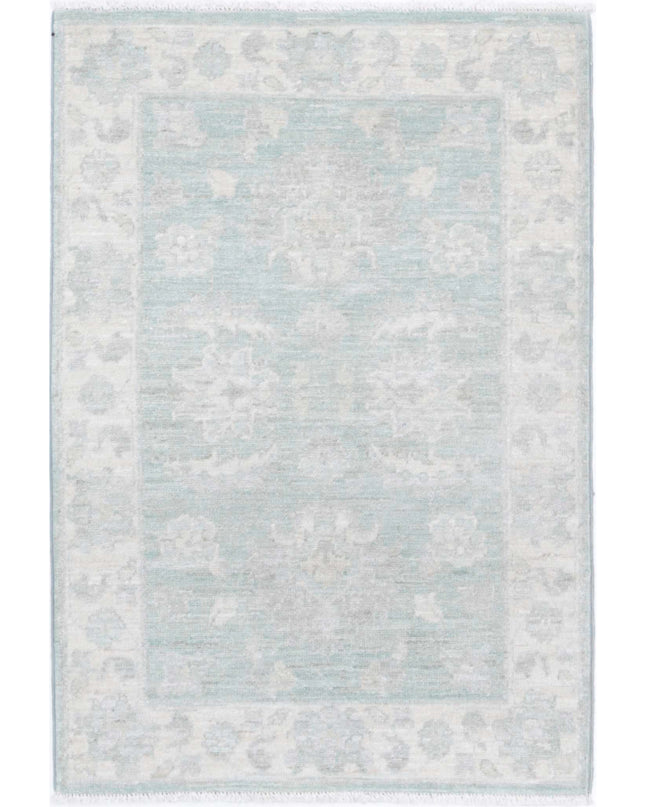 Serenity 2' 0" X 2' 11" Hand Knotted Wool Rug 2' 0" X 2' 11" (61 X 89) / Green / Wool