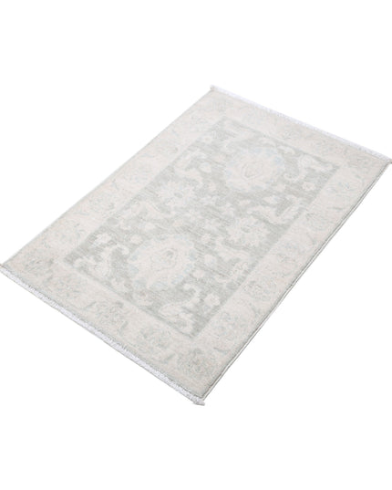 Serenity 2' 0" X 3' 0" Hand Knotted Wool Rug 2' 0" X 3' 0" (61 X 91) / Grey / Wool
