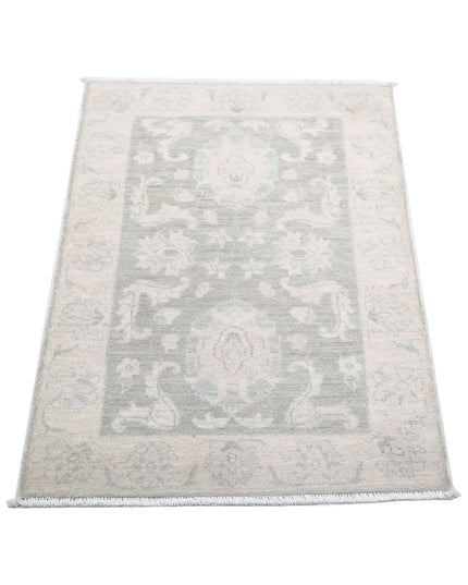 Serenity 2' 0" X 3' 0" Hand Knotted Wool Rug 2' 0" X 3' 0" (61 X 91) / Grey / Wool
