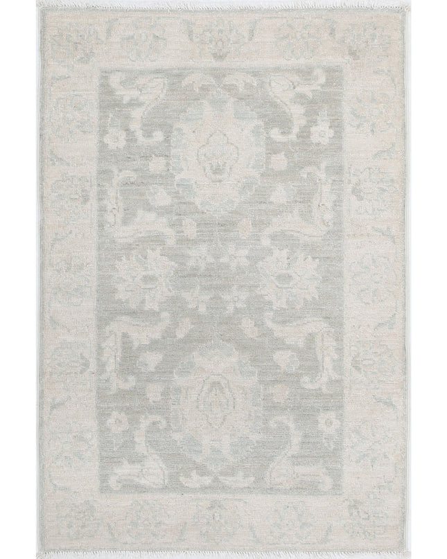 Serenity 2' 0" X 3' 0" Hand Knotted Wool Rug 2' 0" X 3' 0" (61 X 91) / Grey / Wool