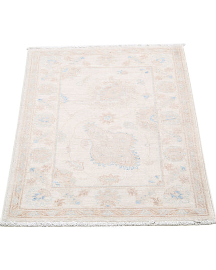 Serenity 2' 1" X 2' 11" Hand Knotted Wool Rug 2' 1" X 2' 11" (63 X 89) / Ivory / Wool