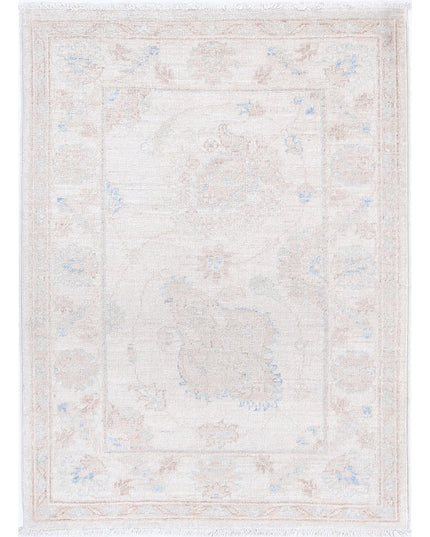 Serenity 2' 1" X 2' 11" Hand Knotted Wool Rug 2' 1" X 2' 11" (63 X 89) / Ivory / Wool