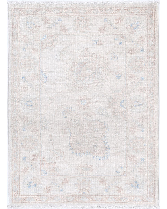 Serenity 2' 1" X 2' 11" Hand Knotted Wool Rug 2' 1" X 2' 11" (63 X 89) / Ivory / Wool