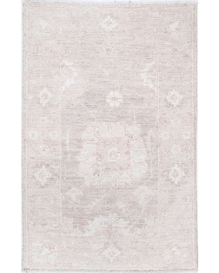 Serenity 1' 11" X 2' 11" Hand Knotted Wool Rug 1' 11" X 2' 11" (59 X 89) / Brown / Wool