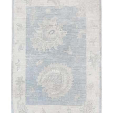 Serenity 2' 1" X 3' 1" Hand Knotted Wool Rug 2' 1" X 3' 1" (63 X 94) / Grey / Wool