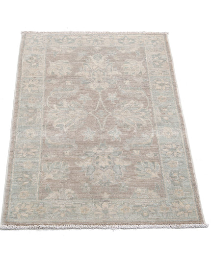 Serenity 2' 1" X 3' 1" Hand Knotted Wool Rug 2' 1" X 3' 1" (63 X 94) / Brown / Wool