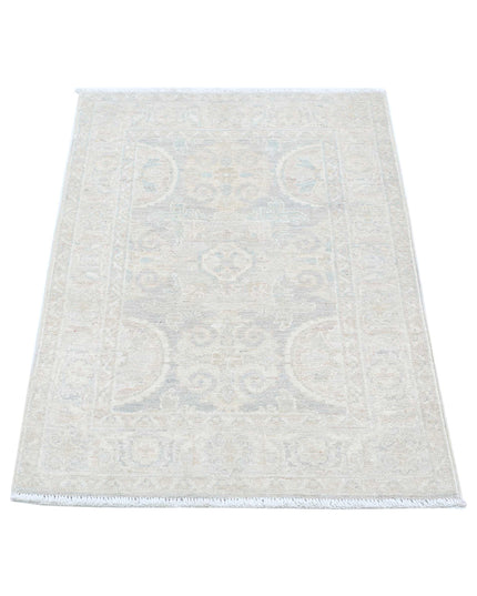 Serenity 2' 0" X 3' 1" Hand Knotted Wool Rug 2' 0" X 3' 1" (61 X 94) / Grey / Wool
