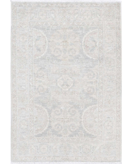 Serenity 2' 0" X 3' 1" Hand Knotted Wool Rug 2' 0" X 3' 1" (61 X 94) / Grey / Wool