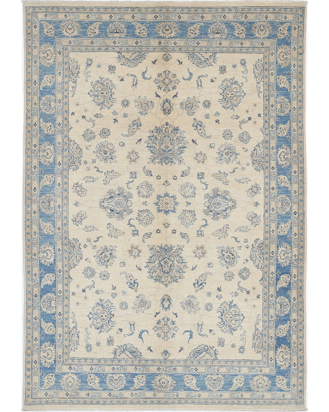 Serenity 5' 6" X 8' 1" Hand Knotted Wool Rug 5' 6" X 8' 1" (168 X 246) / Ivory / Wool