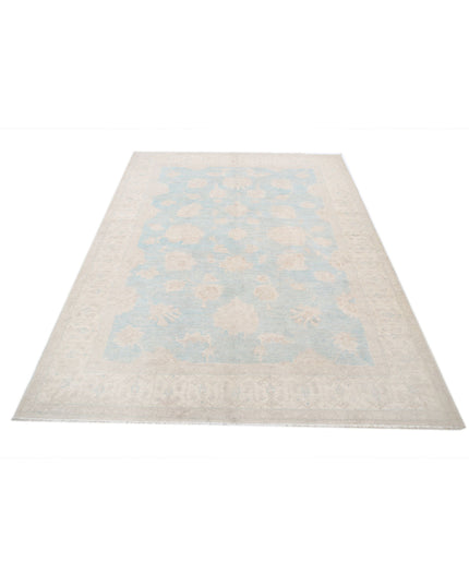 Serenity 5' 6" X 7' 6" Hand Knotted Wool Rug 5' 6" X 7' 6" (168 X 229) / Blue / Wool
