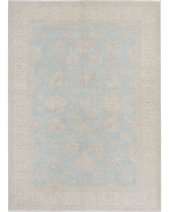 Serenity 5' 6" X 7' 6" Hand Knotted Wool Rug 5' 6" X 7' 6" (168 X 229) / Blue / Wool
