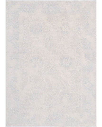 Serenity 5' 8" X 7' 11" Hand Knotted Wool Rug 5' 8" X 7' 11" (173 X 241) / Ivory / Wool