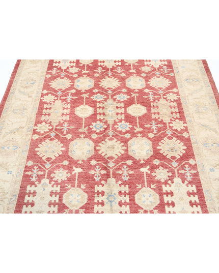 Serenity 5' 7" X 8' 0" Hand Knotted Wool Rug 5' 7" X 8' 0" (170 X 244) / Red / Wool