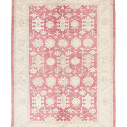 Serenity 5' 7" X 8' 0" Hand Knotted Wool Rug 5' 7" X 8' 0" (170 X 244) / Red / Wool
