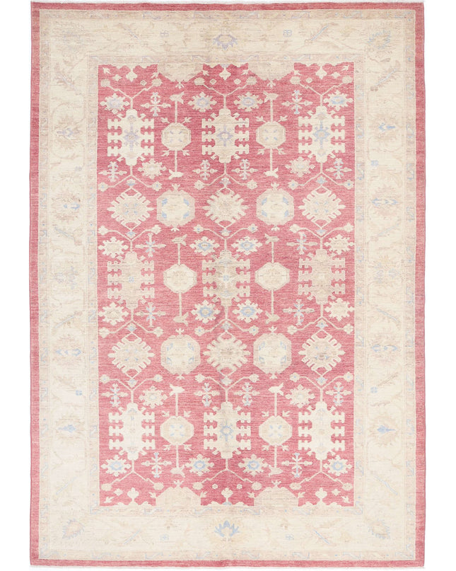 Serenity 5' 7" X 8' 0" Hand Knotted Wool Rug 5' 7" X 8' 0" (170 X 244) / Red / Wool
