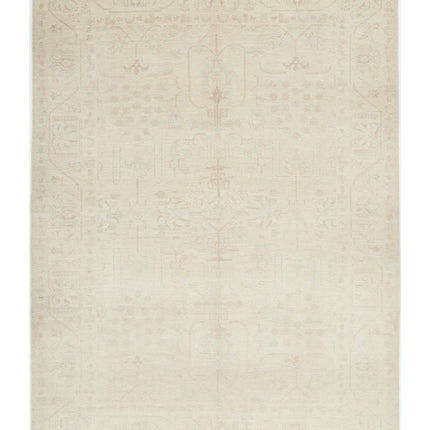 Serenity 6' 0" X 8' 2" Hand Knotted Wool Rug 6' 0" X 8' 2" (183 X 249) / Ivory / Wool