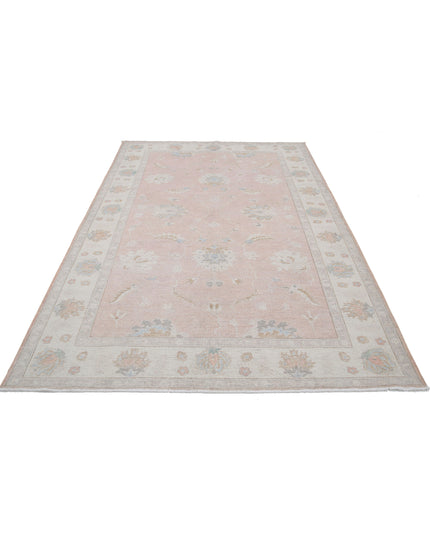 Serenity 5' 11" X 8' 11" Hand Knotted Wool Rug 5' 11" X 8' 11" (180 X 272) / Peach / Wool
