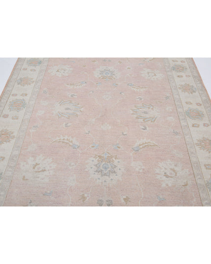Serenity 5' 11" X 8' 11" Hand Knotted Wool Rug 5' 11" X 8' 11" (180 X 272) / Peach / Wool
