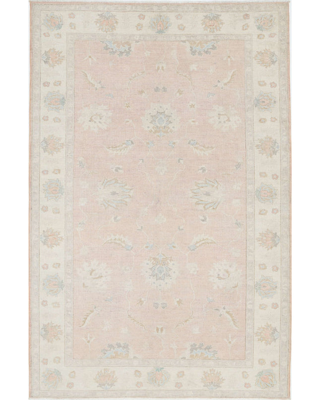 Serenity 5' 11" X 8' 11" Hand Knotted Wool Rug 5' 11" X 8' 11" (180 X 272) / Peach / Wool
