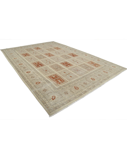 Serenity 9' 7" X 13' 6" Hand Knotted Wool Rug 9' 7" X 13' 6" (292 X 411) / Brown / Wool
