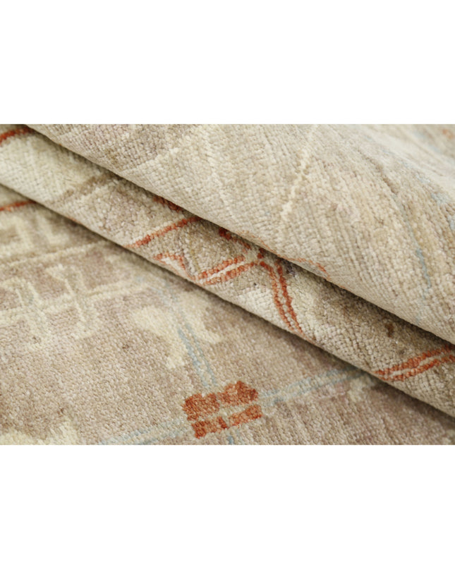 Serenity 9' 7" X 13' 6" Hand Knotted Wool Rug 9' 7" X 13' 6" (292 X 411) / Brown / Wool