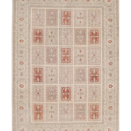 Serenity 9' 7" X 13' 6" Hand Knotted Wool Rug 9' 7" X 13' 6" (292 X 411) / Brown / Wool