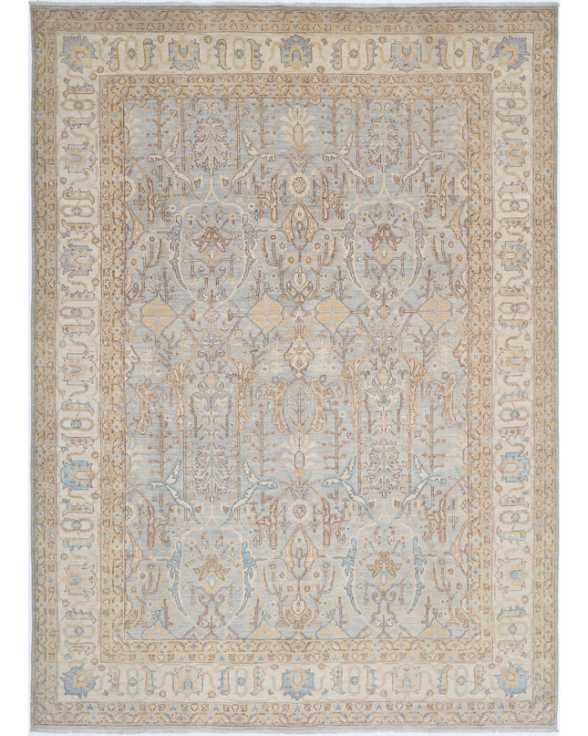 Serenity 9' 10" X 13' 10" Hand Knotted Wool Rug 9' 10" X 13' 10" (300 X 422) / Blue / Wool