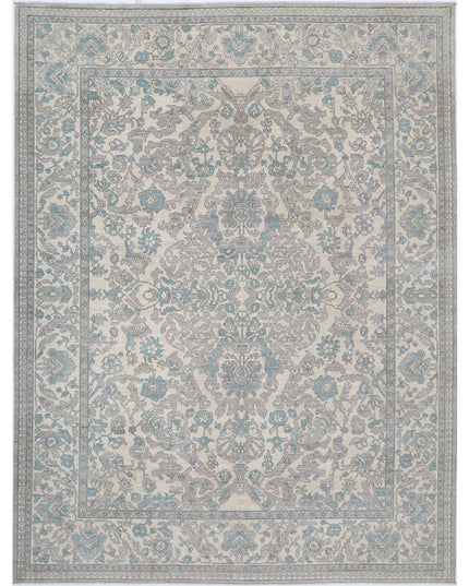 Serenity 9' 7" X 12' 5" Hand Knotted Wool Rug 9' 7" X 12' 5" (292 X 379) / Ivory / Wool