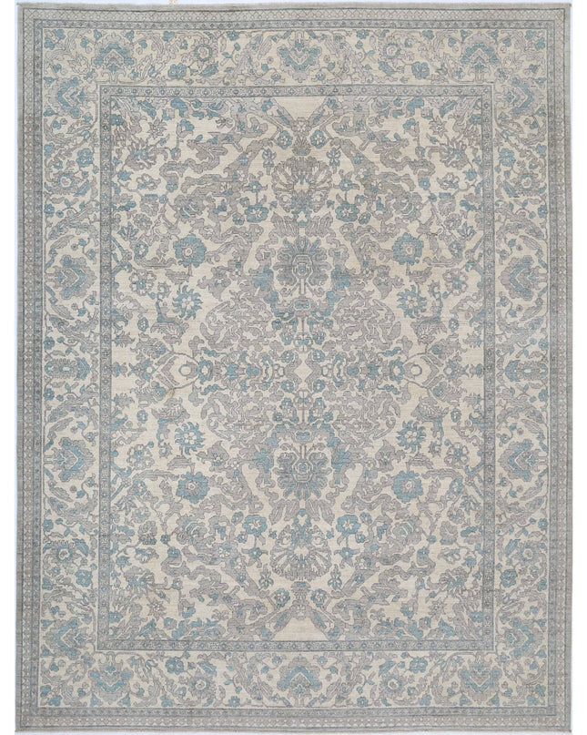 Serenity 9' 7" X 12' 5" Hand Knotted Wool Rug 9' 7" X 12' 5" (292 X 379) / Ivory / Wool