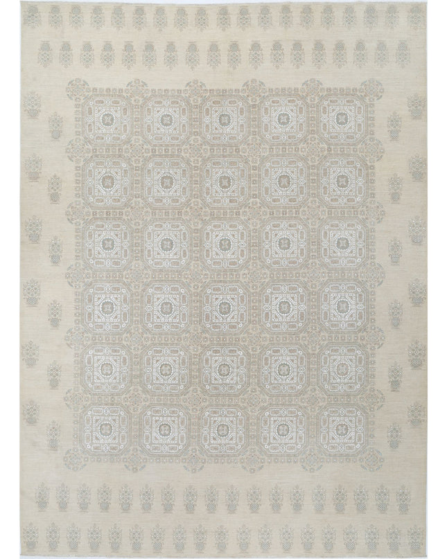 Serenity 9' 11" X 13' 7" Hand Knotted Wool Rug 9' 11" X 13' 7" (302 X 414) / Ivory / Wool