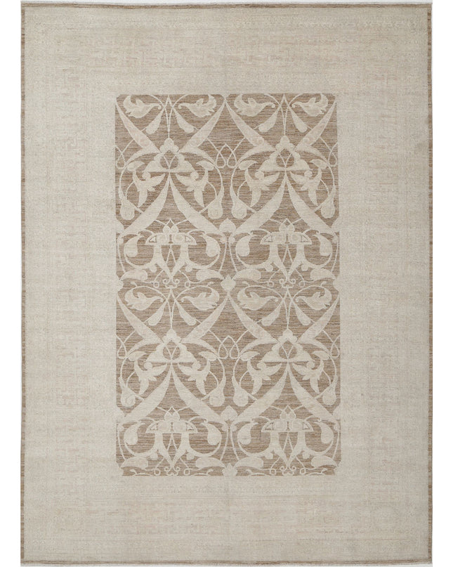 Serenity 9' 10" X 13' 7" Hand Knotted Wool Rug 9' 10" X 13' 7" (300 X 414) / Brown / Wool