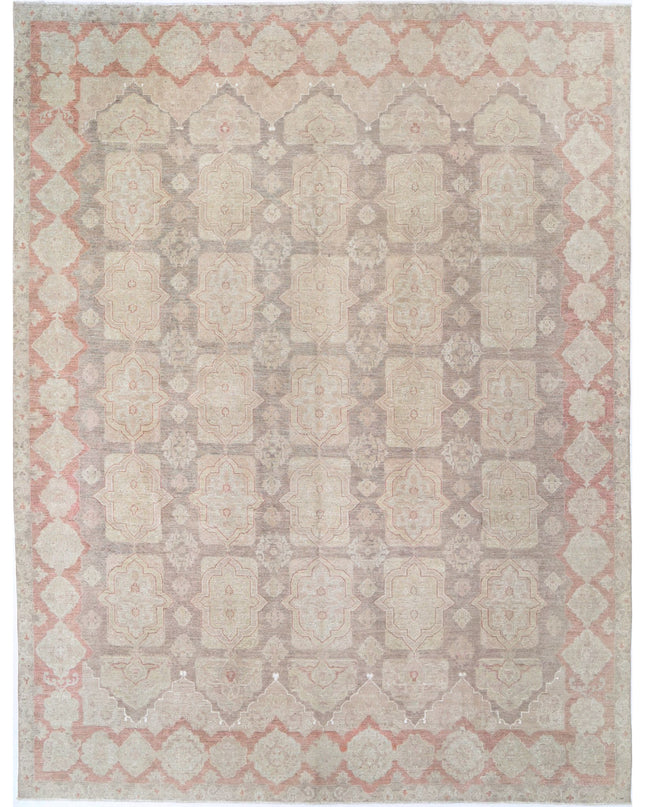 Serenity 9' 11" X 14' 2" Hand Knotted Wool Rug 9' 11" X 14' 2" (302 X 432) / Brown / Wool