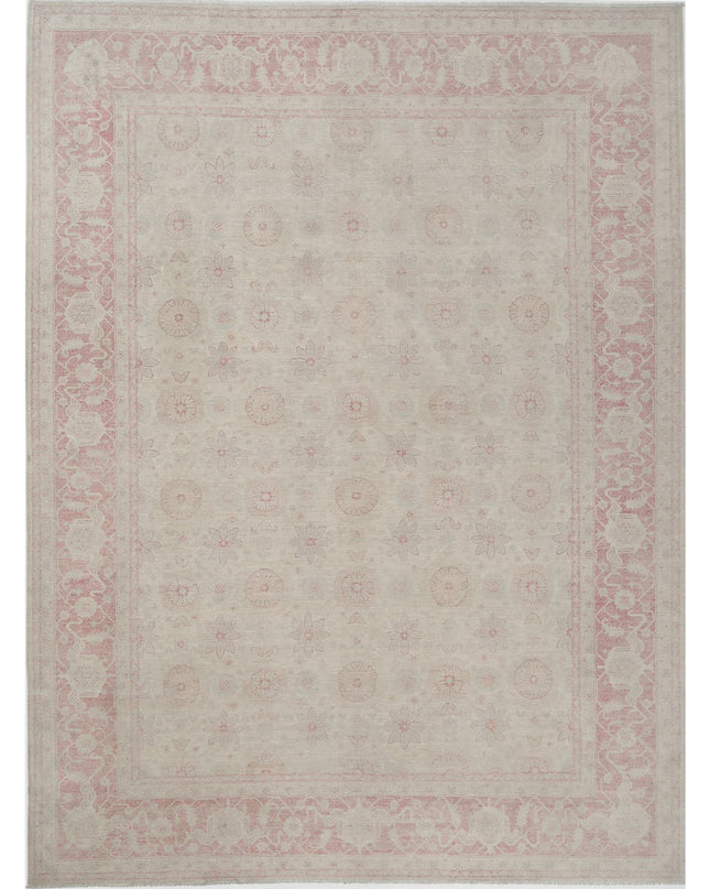 Serenity 9' 11" X 13' 1" Hand Knotted Wool Rug 9' 11" X 13' 1" (302 X 399) / Ivory / Wool