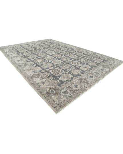 Serenity 11' 9" X 17' 6" Hand Knotted Wool Rug 11' 9" X 17' 6" (358 X 533) / Grey / Wool