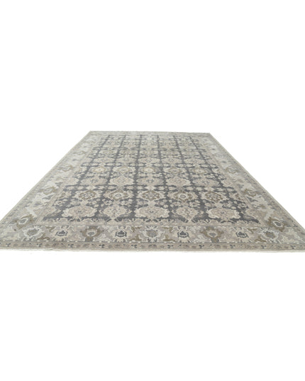 Serenity 11' 9" X 17' 6" Hand Knotted Wool Rug 11' 9" X 17' 6" (358 X 533) / Grey / Wool