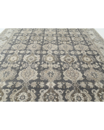 Serenity 11' 9" X 17' 6" Hand Knotted Wool Rug 11' 9" X 17' 6" (358 X 533) / Grey / Wool