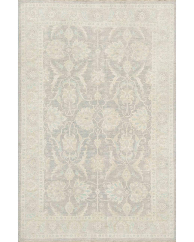 Serenity 6' 0" X 9' 2" Hand Knotted Wool Rug 6' 0" X 9' 2" (183 X 280) / Grey / Wool