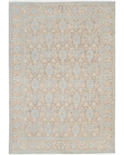 Serenity 8' 9" X 12' 9" Hand Knotted Wool Rug 8' 9" X 12' 9" (267 X 389) / Brown / Wool