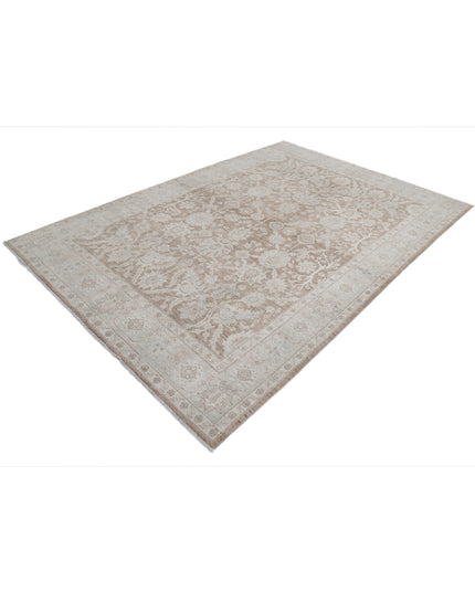 Serenity 6' 2" X 8' 9" Hand Knotted Wool Rug 6' 2" X 8' 9" (188 X 267) / Brown / Wool