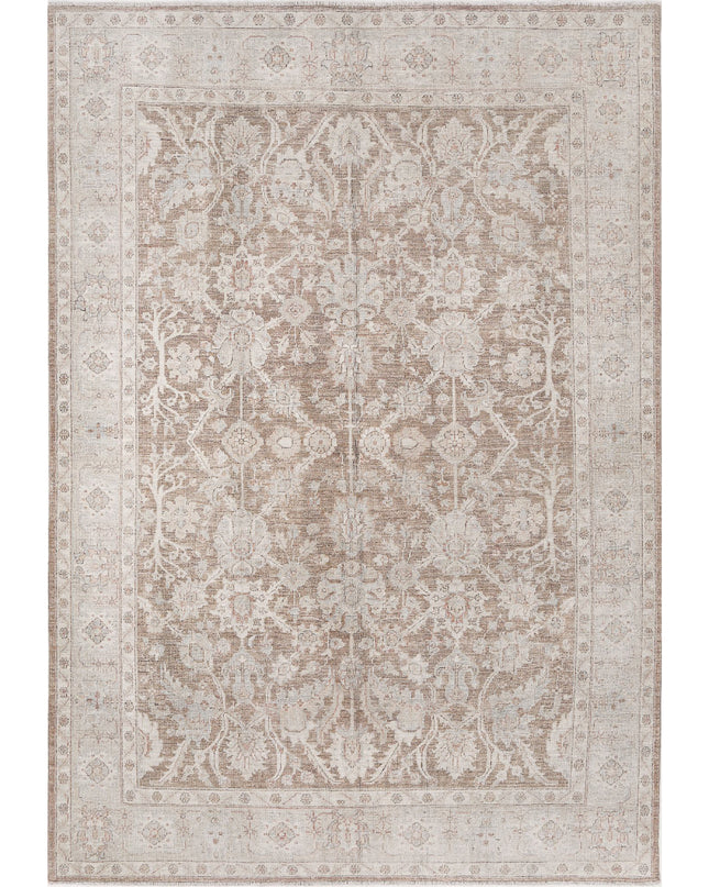 Serenity 6' 2" X 8' 9" Hand Knotted Wool Rug 6' 2" X 8' 9" (188 X 267) / Brown / Wool