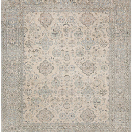 Serenity 8' 1" X 9' 8" Hand Knotted Wool Rug 8' 1" X 9' 8" (246 X 295) / Ivory / Wool