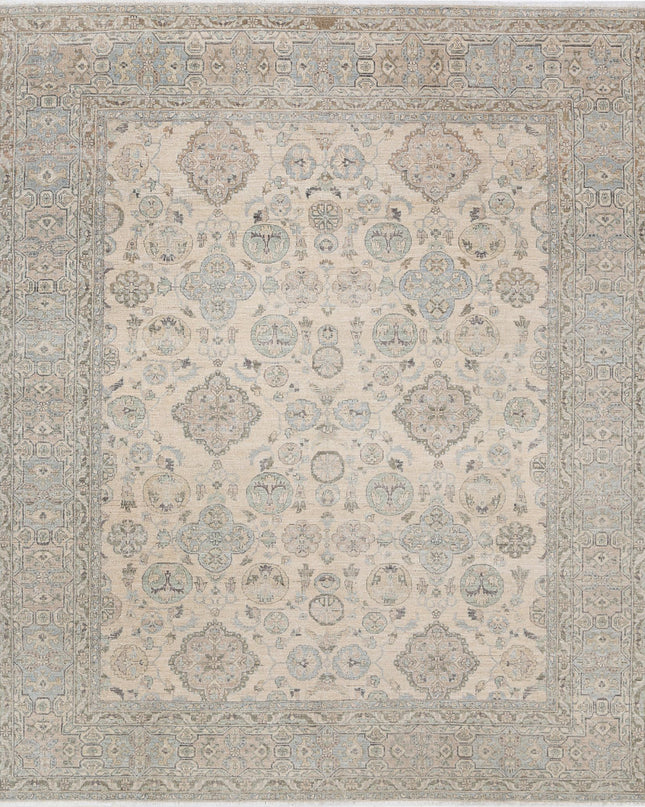 Serenity 8' 1" X 9' 8" Hand Knotted Wool Rug 8' 1" X 9' 8" (246 X 295) / Ivory / Wool